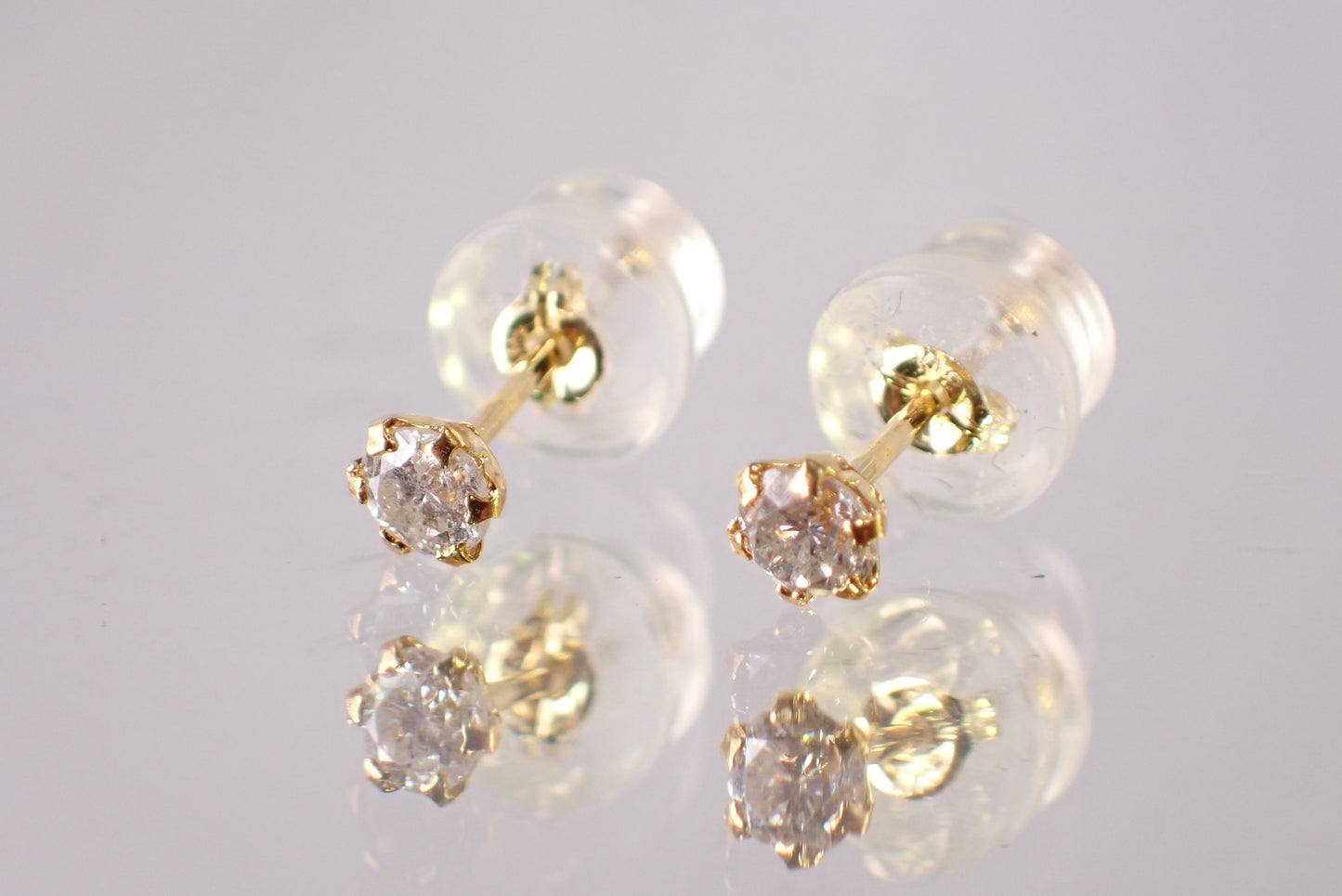 ダイヤモンド K18YG ピアス 【D7-152】