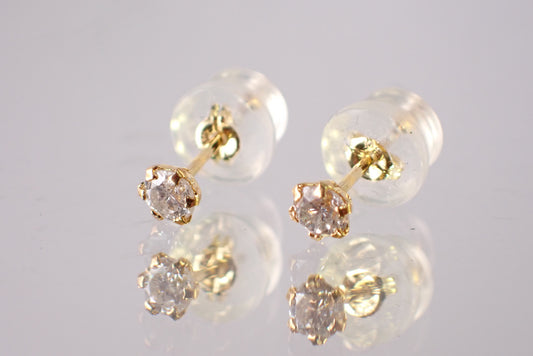 ダイヤモンド K18YG ピアス 【D7-152】